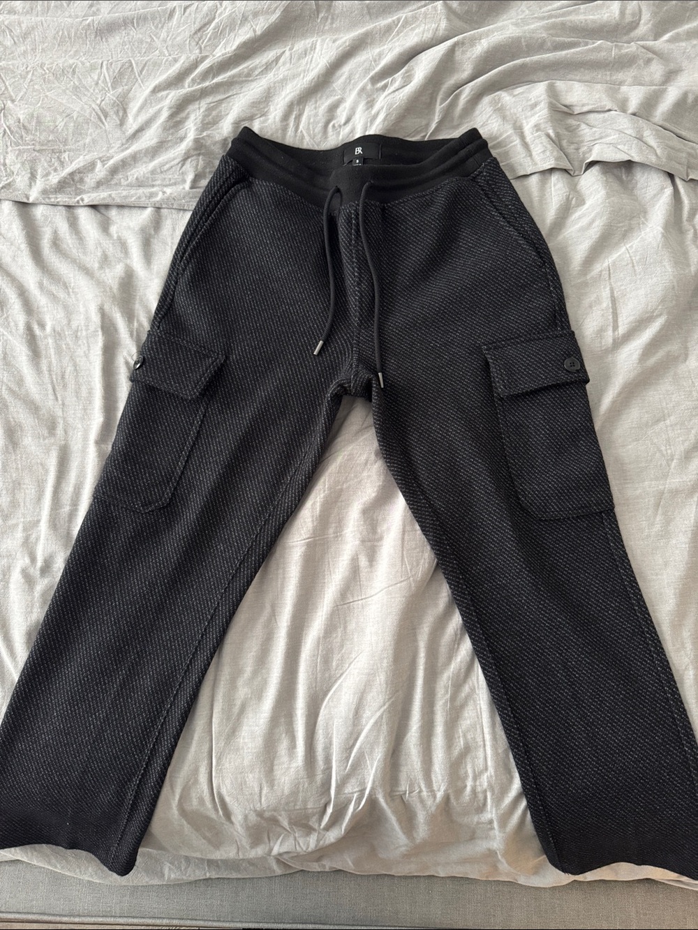 Banana Republic Black Cargo Knit Joggers, size S